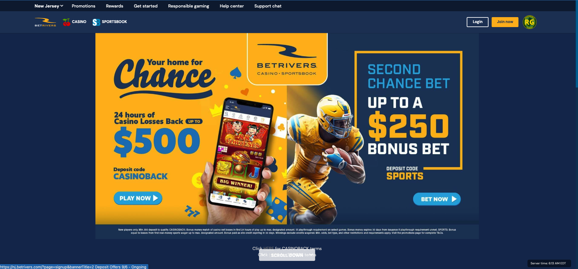 Betrivers cashback